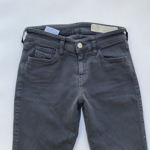 Diesel Women’s Slandy Ankle Super Slim Skinny Jeans 084TV Black Size W27 - Picture 6 of 13